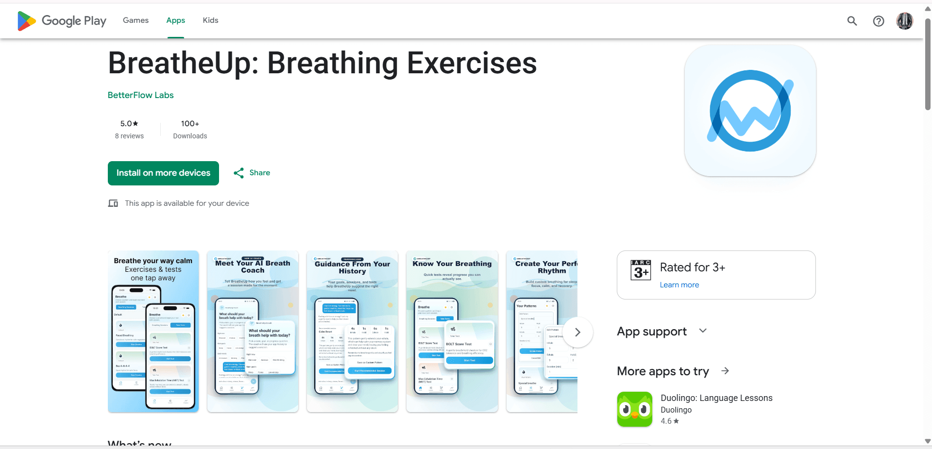 BreatheUp preview