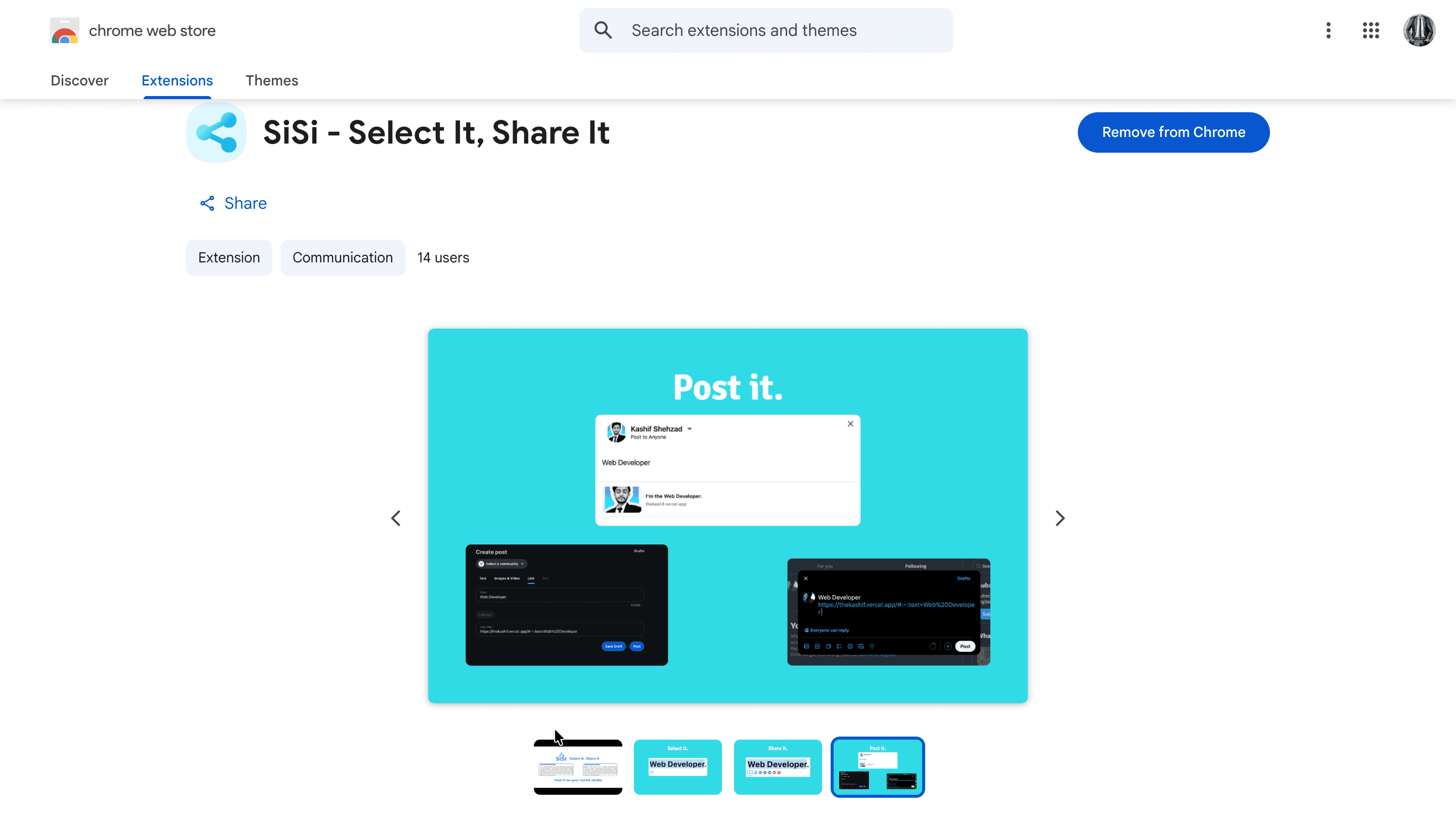 SiSi — Select It, Share It preview